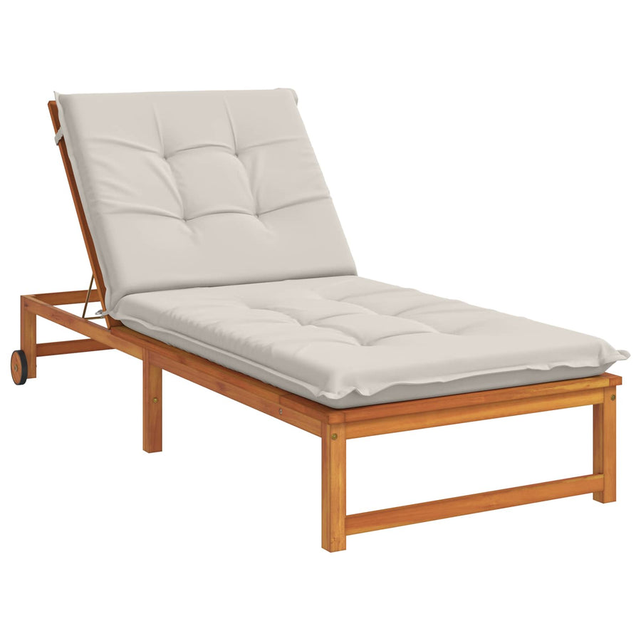 Ligstoel Kussen GEMERT 100% Polyester Wit 190 x 70 x 9 cm