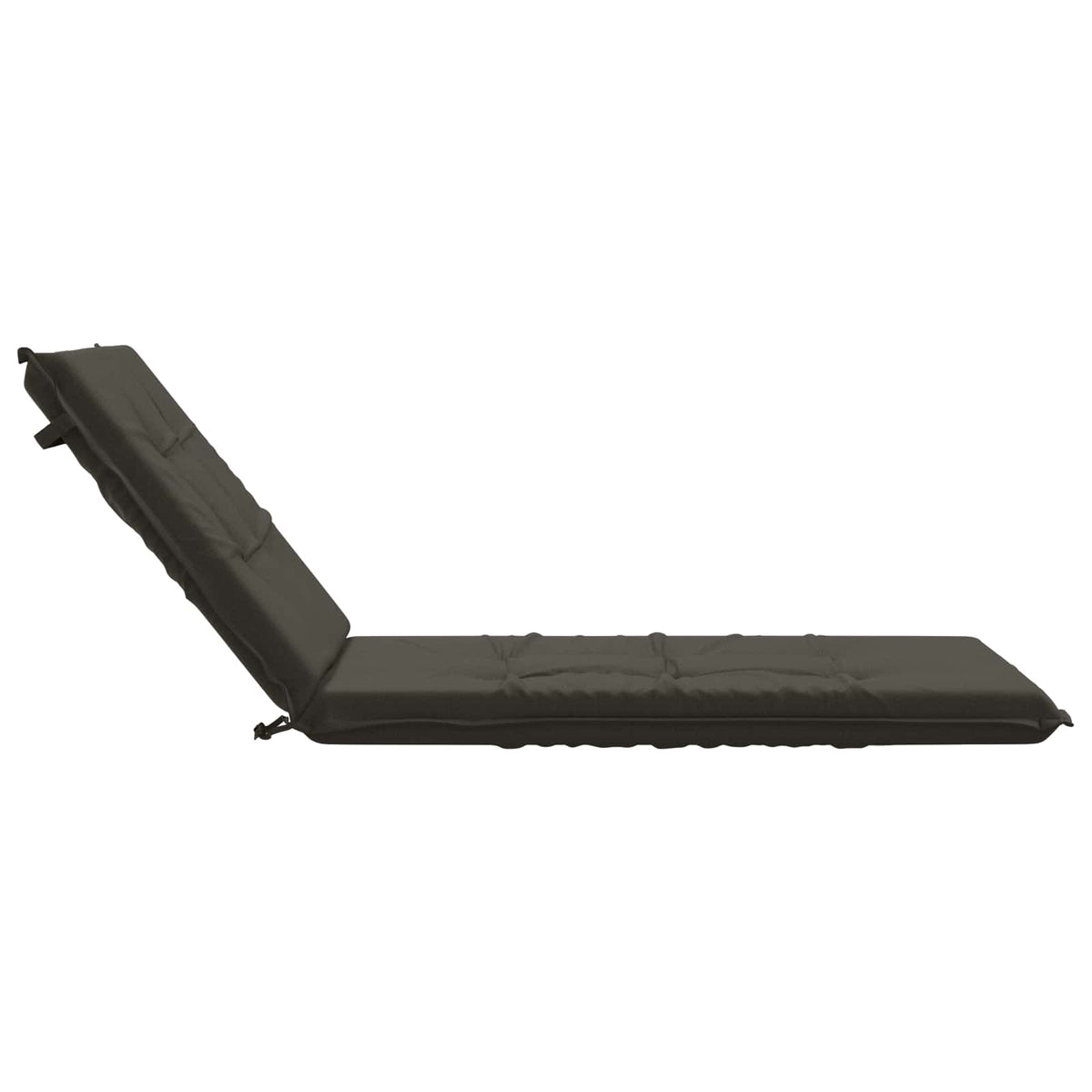 Ligstoel Kussen GEMERT 100% Polyester Antraciet 190 x 70 x 9 cm