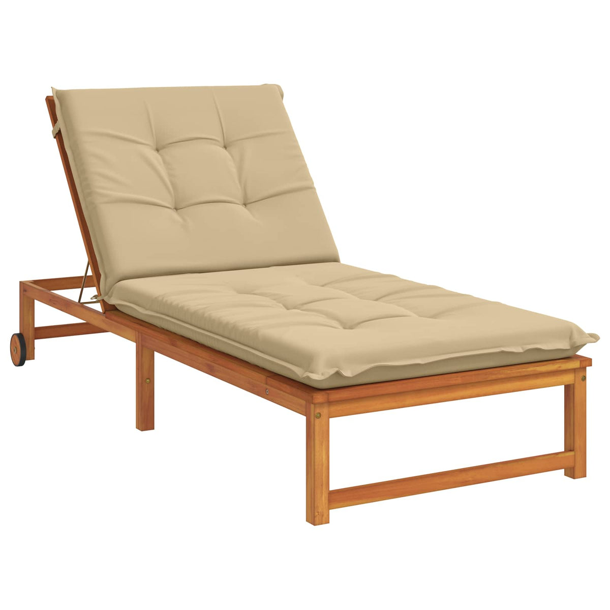 Ligstoel Kussen GEMERT 100% Polyester Beige 190 x 70 x 9 cm