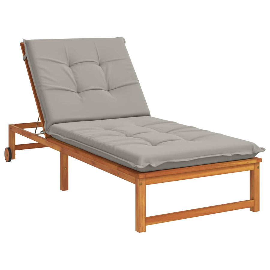 Ligstoel Kussen GEMERT 100% Polyester Grijs 190 x 70 x 9 cm