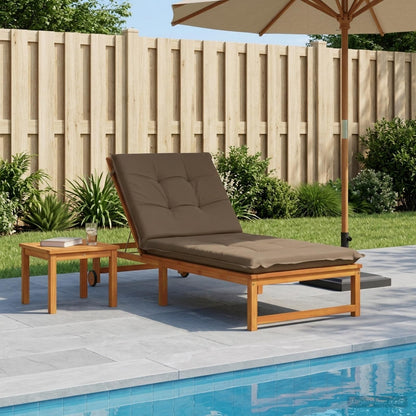 Ligstoel Kussen GEMERT 100% Polyester Taupe 190 x 80 x 9 cm