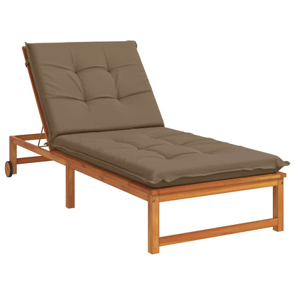 Ligstoel Kussen GEMERT 100% Polyester Taupe 190 x 80 x 9 cm