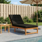 Ligstoel Kussen GEMERT 100% Polyester Zwart 190 x 80 x 9 cm