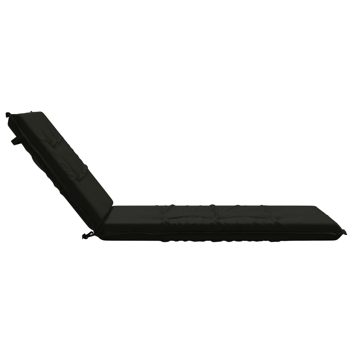 Ligstoel Kussen GEMERT 100% Polyester Zwart 190 x 80 x 9 cm