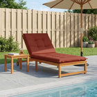 Ligstoelkussen rood 190x80x9 cm polyester