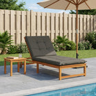 Ligstoel Kussen GEMERT 100% Polyester Grijs 190 x 80 x 9 cm