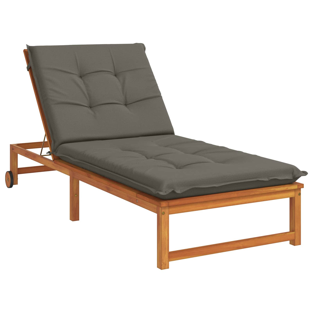 Ligstoel Kussen GEMERT 100% Polyester Grijs 190 x 80 x 9 cm