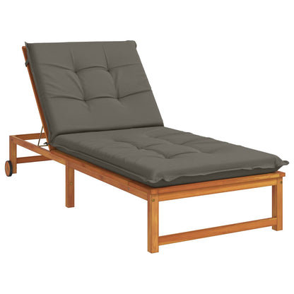 Ligstoel Kussen GEMERT 100% Polyester Grijs 190 x 80 x 9 cm