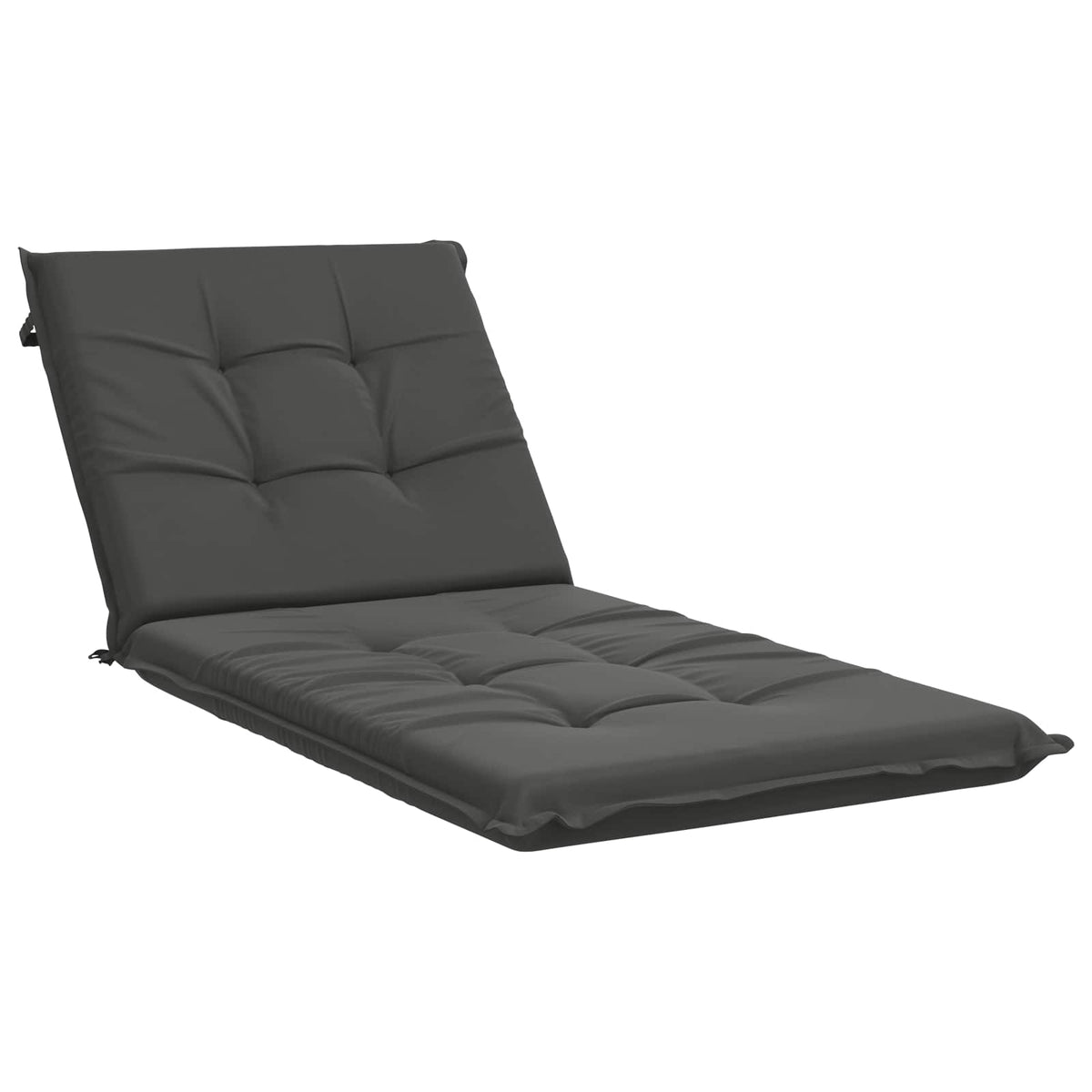 Ligstoel Kussen GEMERT 100% Polyester Antraciet 190 x 80 x 9 cm
