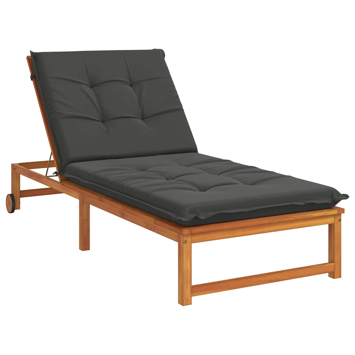 Ligstoel Kussen GEMERT 100% Polyester Antraciet 190 x 80 x 9 cm