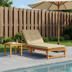Ligstoel Kussen GEMERT 100% Polyester Beige 190 x 80 x 9 cm