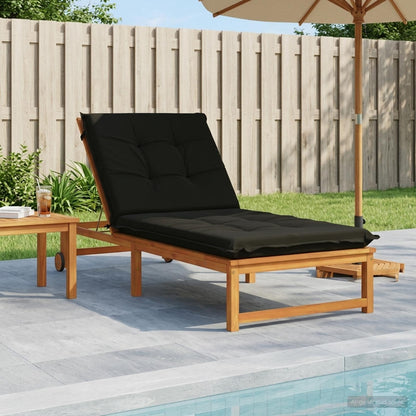 Ligstoel Kussen GEMERT 100% Polyester Zwart 190 x 70 x 9 cm