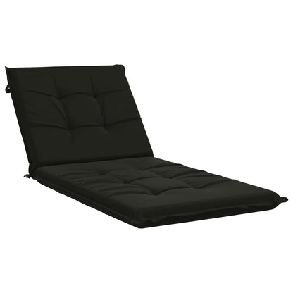 Ligstoel Kussen GEMERT 100% Polyester Zwart 190 x 80 x 9 cm