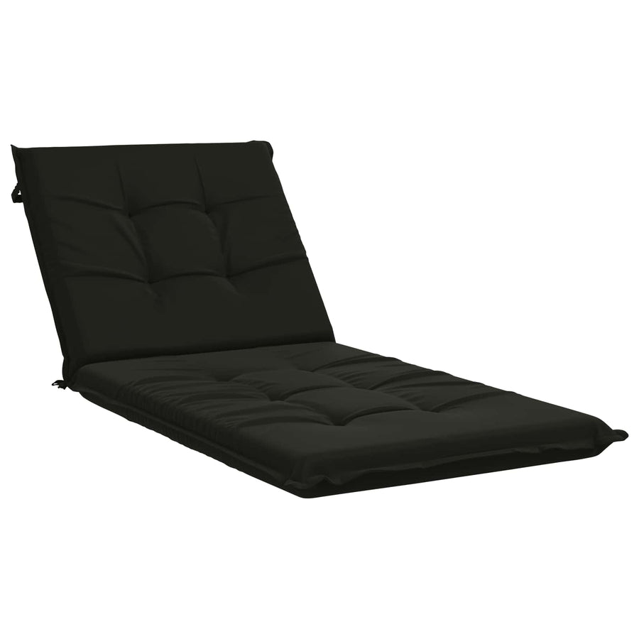 Ligstoel Kussen GEMERT 100% Polyester Zwart 190 x 80 x 9 cm