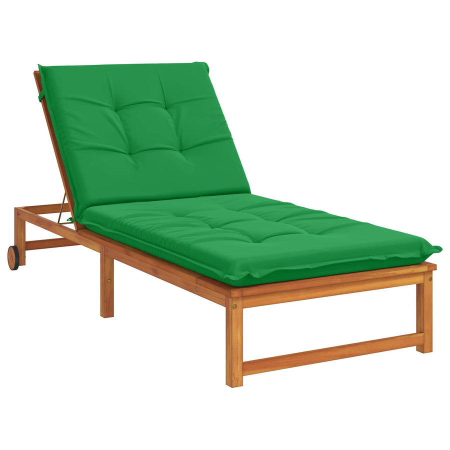 Ligstoel Kussen GEMERT 100% Polyester Groen 190 x 80 x 9 cm