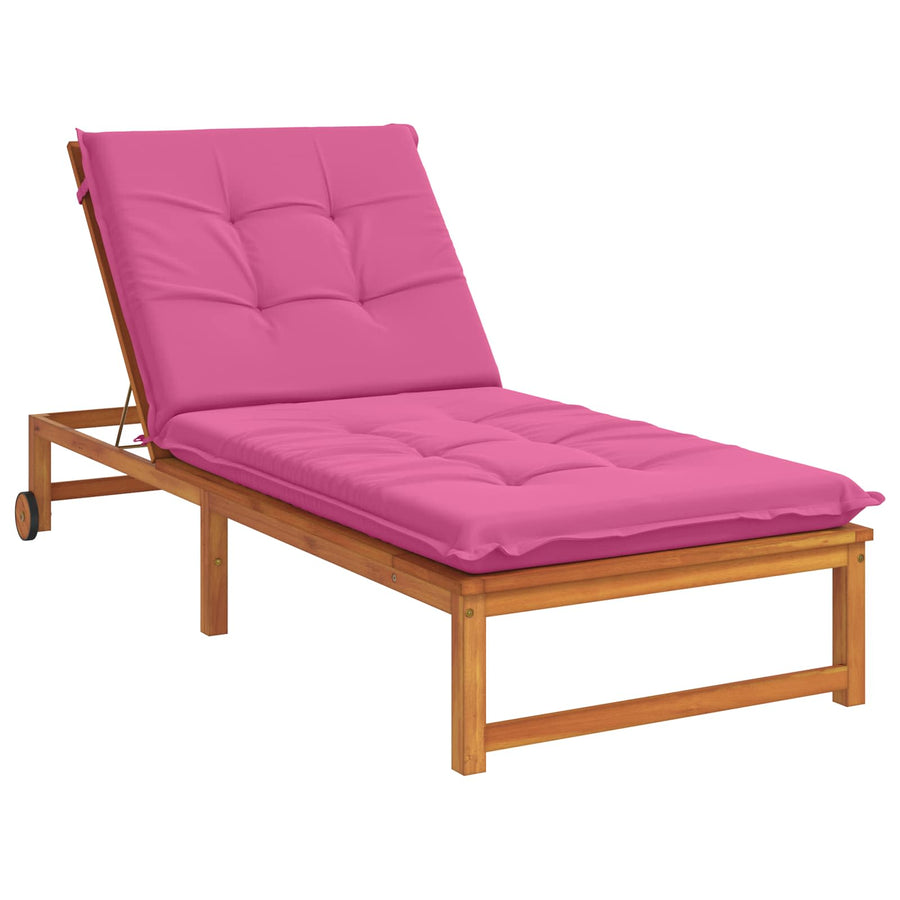 Ligstoel Kussen GEMERT 100% Polyester Roze 190 x 80 x 9 cm