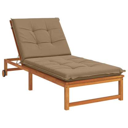 Ligstoel Kussen GEMERT 100% Polyester Taupe 190 x 80 x 9 cm