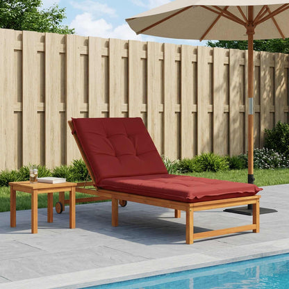 Ligstoel Kussen GEMERT 100% Polyester Wijnrood 190 x 80 x 9 cm