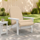 Loungerkussen 135x55x6 cm crèmekleurig polyester