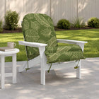 Loungerkussen 55x135x6 cm groen bladontwerp polyester