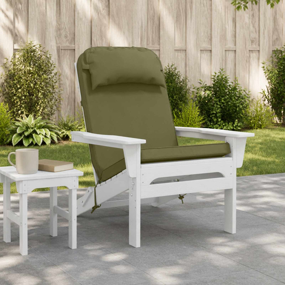 Zon Loungerkussen 100% Polyester Olijfgroen 55 x 124 x 5 cm