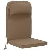 Loungerkussen taupe 55 x 124 cm polyester