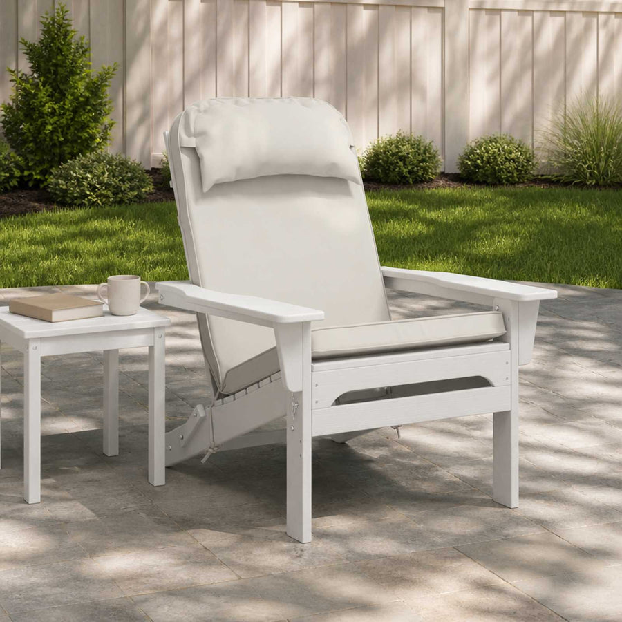 Zon Loungerkussen 100% Polyester Wit 55 x 124 x 5 cm