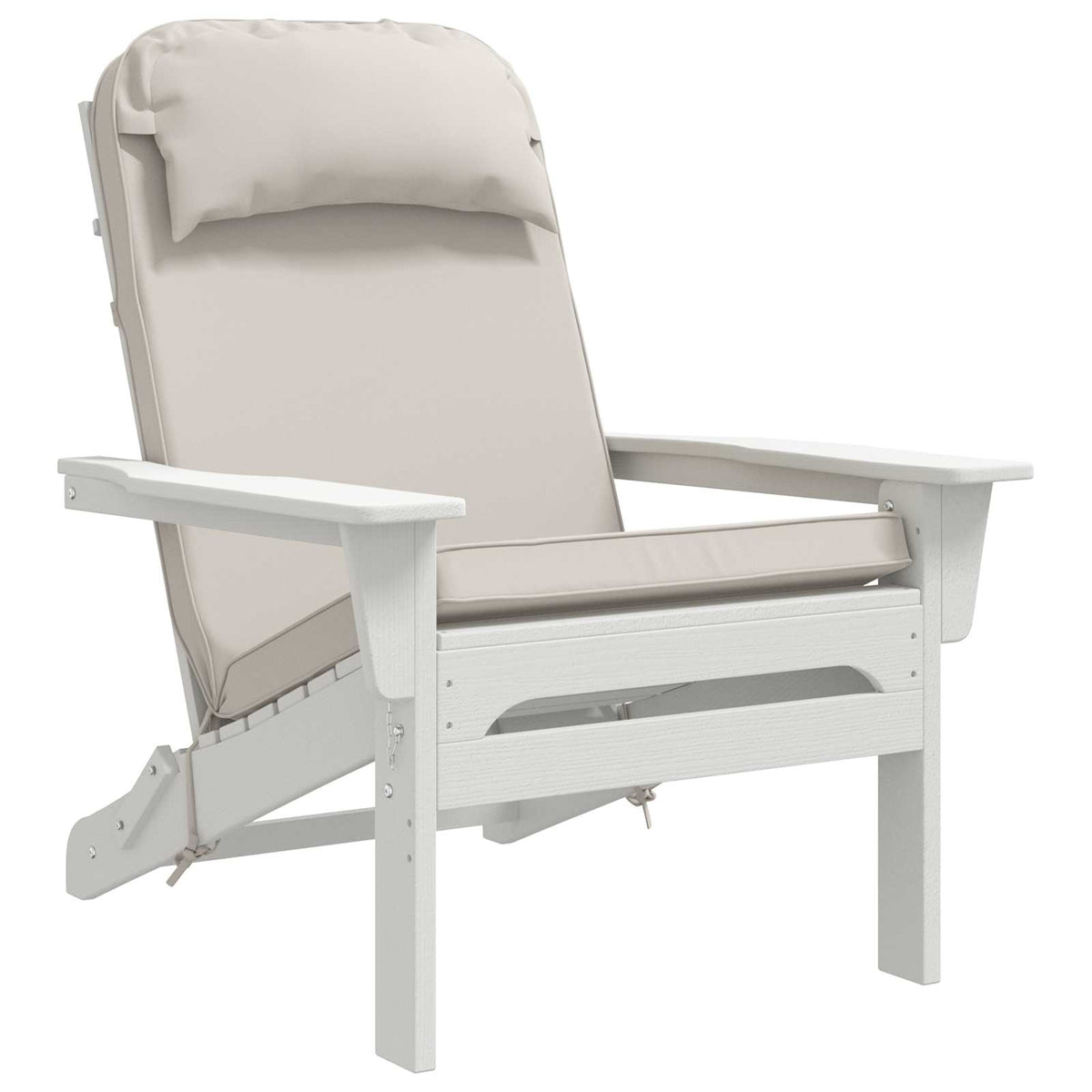 Zon Loungerkussen 100% Polyester Wit 55 x 124 x 5 cm