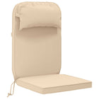 Loungerkussen crèmekleurig 55 x 124 x 5 cm