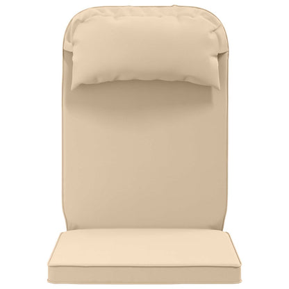 Zon Loungerkussen 100% Polyester Crèmekleurig 55 x 124 x 5 cm