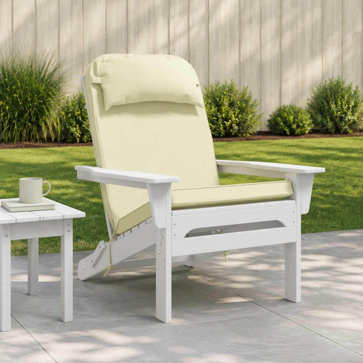 Zon Loungerkussen 100% Polyester Crèmekleurig 55 x 124 x 5 cm