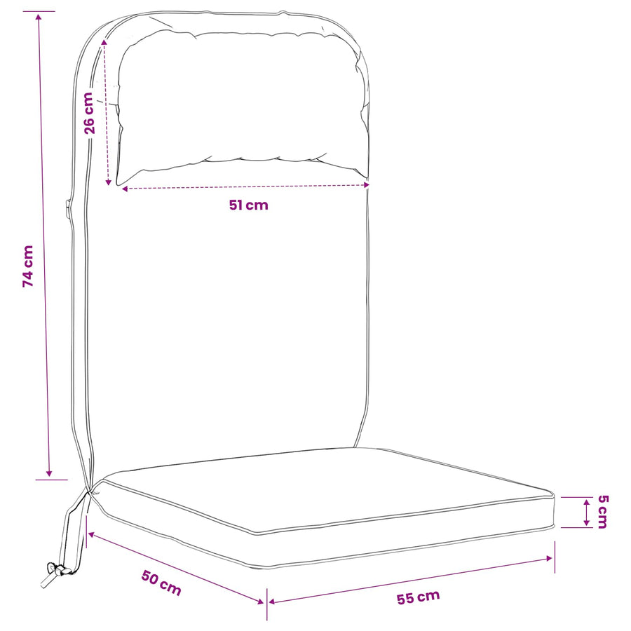 Zon Loungerkussen 100% Polyester Groen 55 x 124 x 5 cm