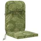 Loungerkussen bladmotief groen 55 x 124 x 5 cm