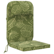 Loungerkussen bladmotief groen 55 x 124 x 5 cm