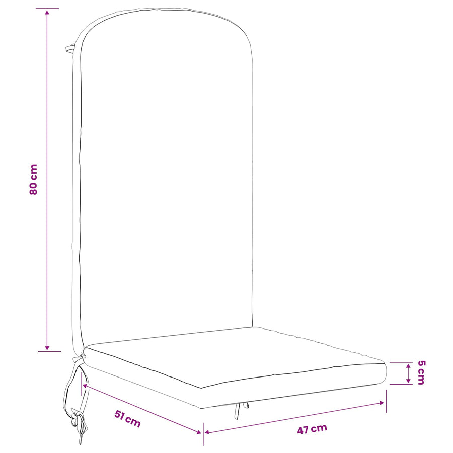 Zon Loungerkussen GEMERT 100% Polyester Rood 47 x 131 x 5 cm