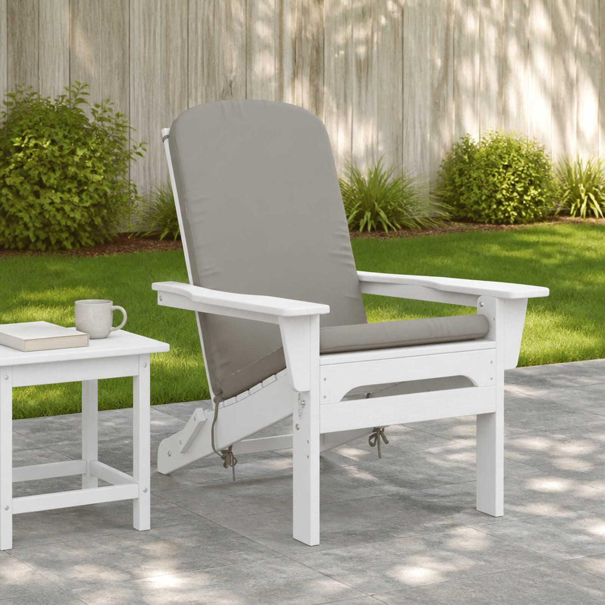 Zon Loungerkussen GEMERT 100% Polyester Grijs 47 x 131 x 5 cm