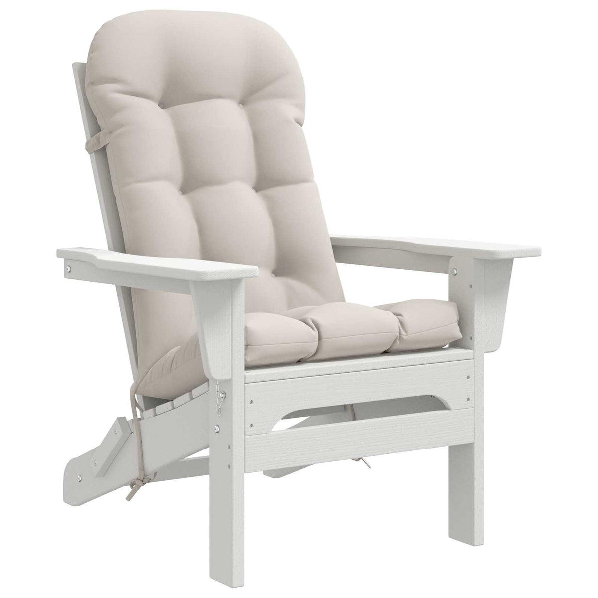 Zon Loungerkussen PUTTEN 100% Polyester Wit 48 x 112 x 10 cm