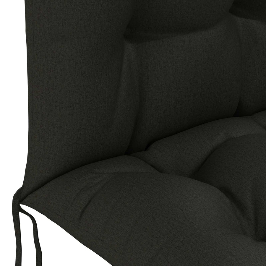 Zon Loungerkussen PUTTEN 100% Polyester Zwart 48 x 112 x 10 cm