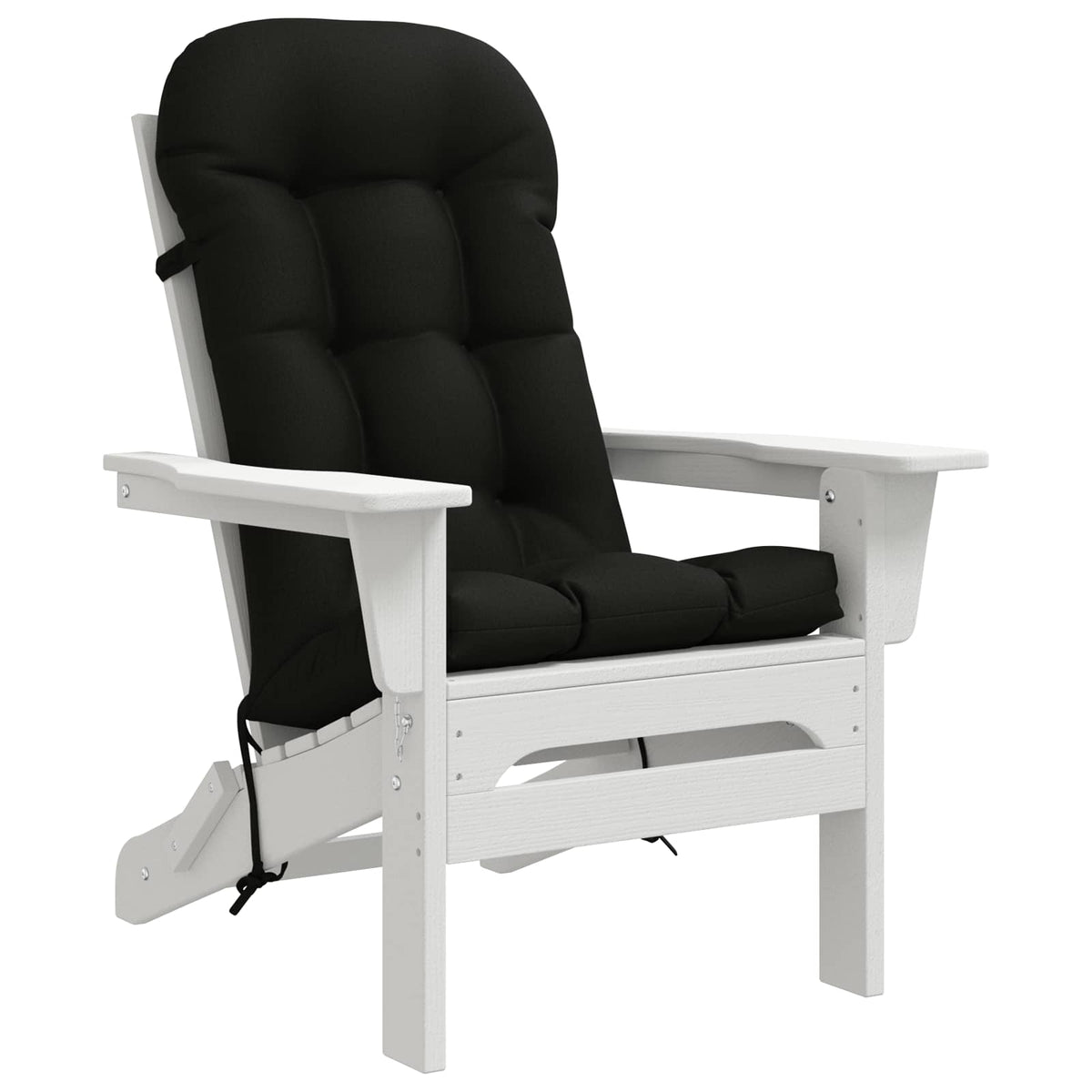 Zon Loungerkussen PUTTEN 100% Polyester Zwart 48 x 112 x 10 cm