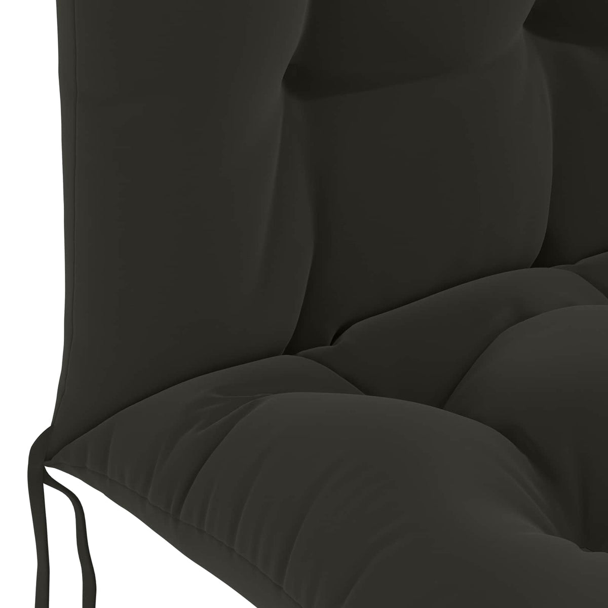 Zon Loungerkussen PUTTEN 100% Polyester Zwart 48 x 112 x 10 cm