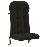 Loungerkussen zwart 48x112x10 cm polyester