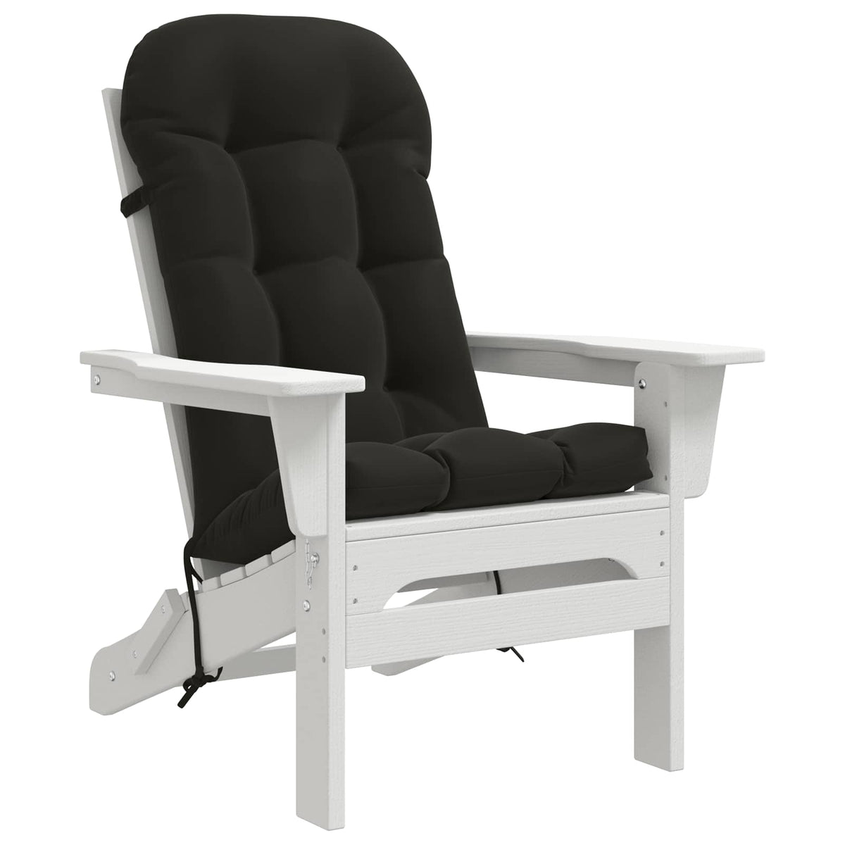 Zon Loungerkussen PUTTEN 100% Polyester Zwart 48 x 112 x 10 cm