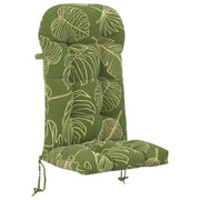 Loungerkussen 48x112x10 cm groen bladmotief polyester