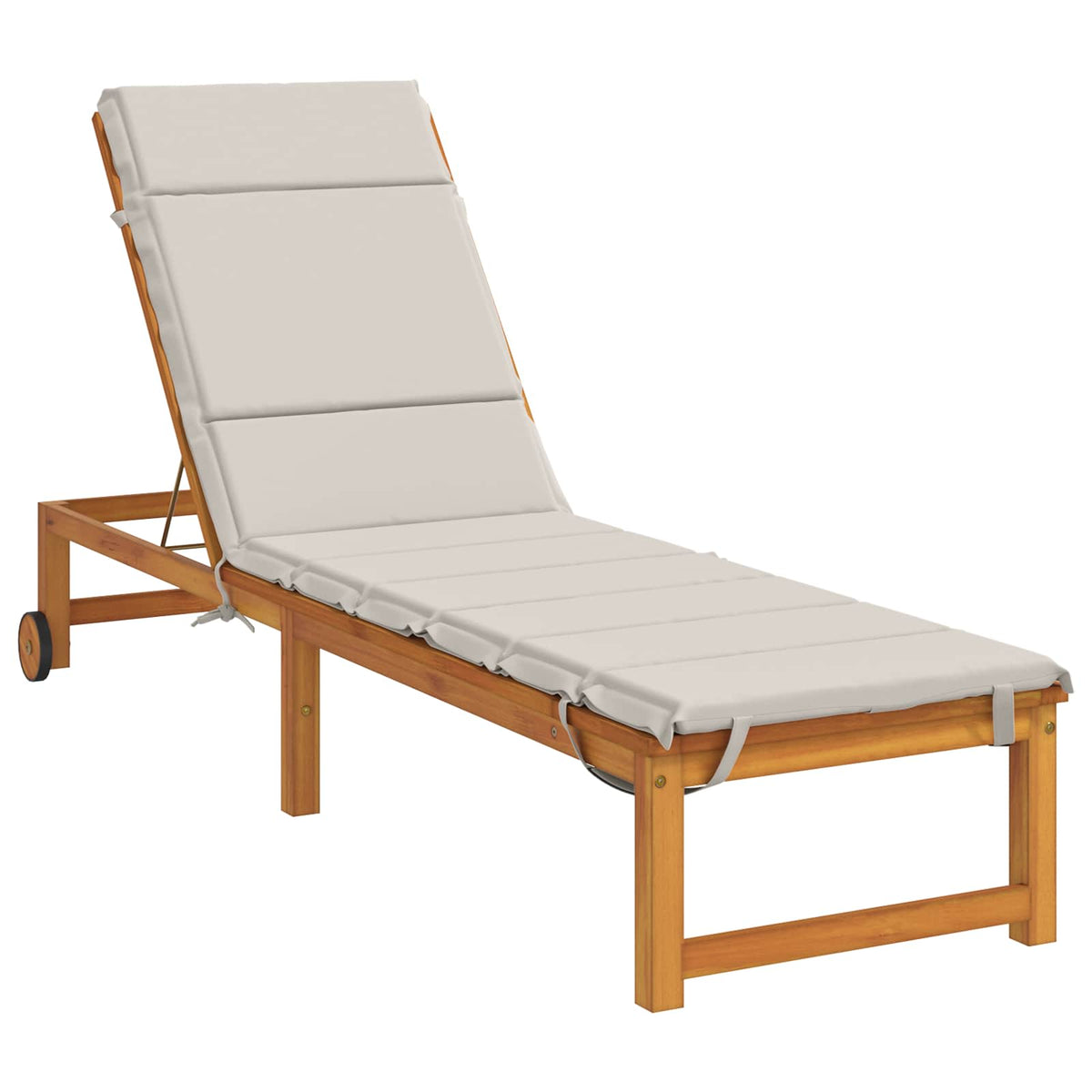 Ligstoel Kussen GEMERT 100% Polyester Wit 200 x 50 x 3 cm