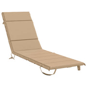 Ligstoelkussen zand 200 x 50 x 3 cm polyester