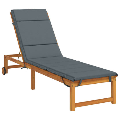 Ligstoel Kussen GEMERT 100% Polyester Blauw 200 x 50 x 3 cm