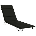 Ligstoelkussen zwart 200x50x3 cm polyester