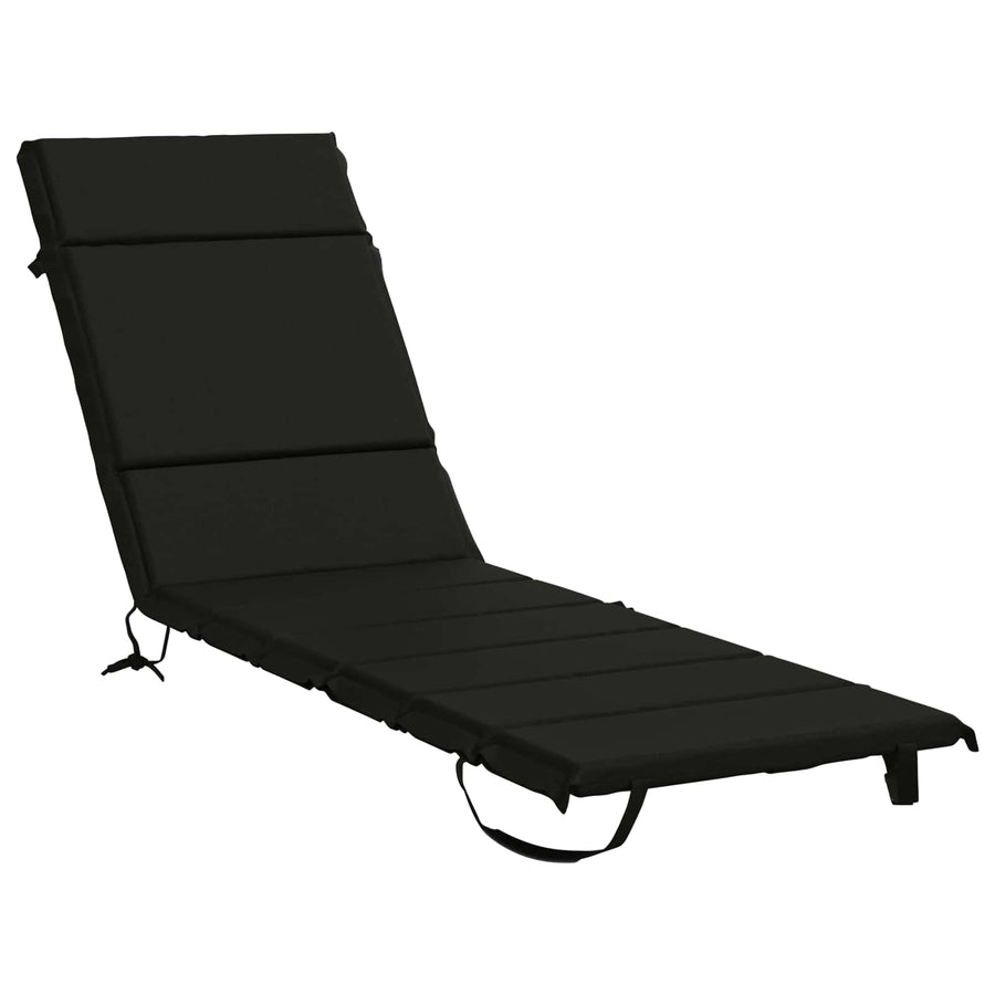 Ligstoel Kussen GEMERT 100% Polyester Zwart 200 x 50 x 3 cm