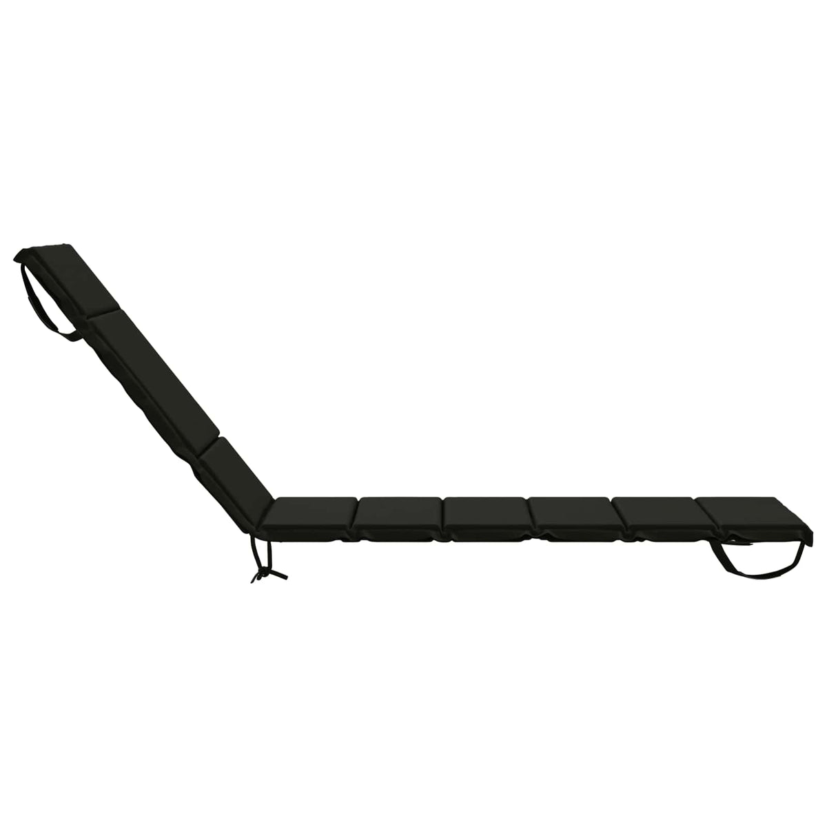 Ligstoel Kussen GEMERT 100% Polyester Zwart 200 x 50 x 3 cm
