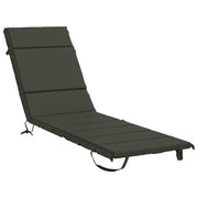 Ligstoelkussen 200x50x3 cm antraciet polyester